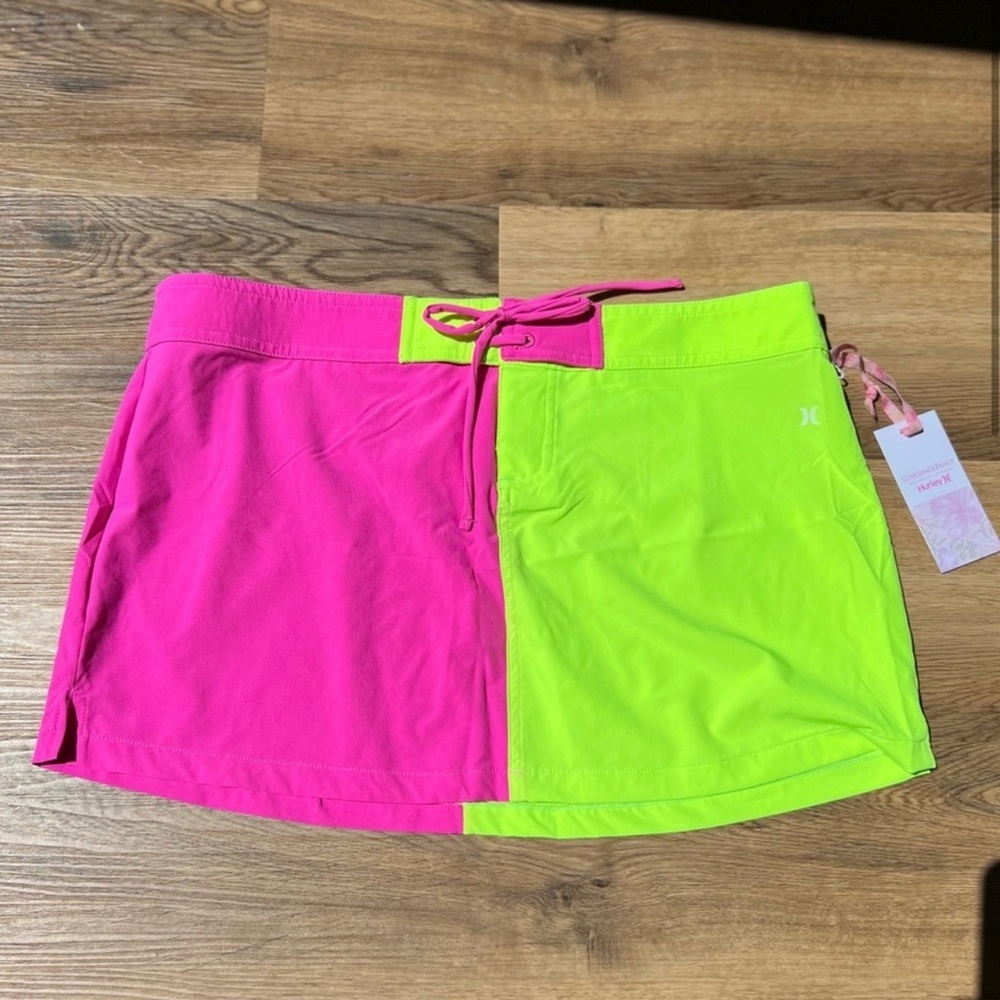 LoveShackFancy Neon Pink and Green Swim Skirt - Picture 6 of 6